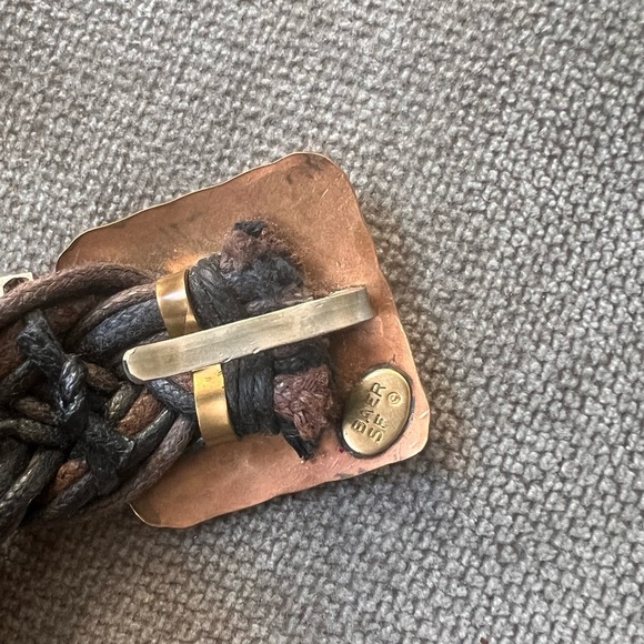 Vintage Majorie Baer SF Mixed Metals Braided Belt - Picture 5 of 6